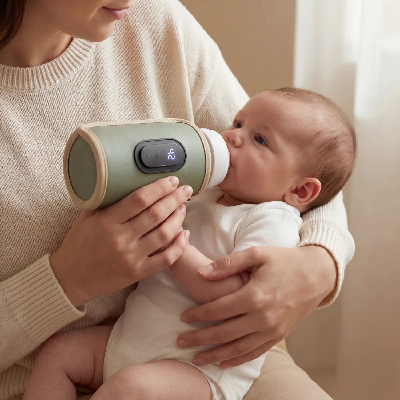 Amari - Portable Bottle Warmer – Adjustable Temperature with LED Display