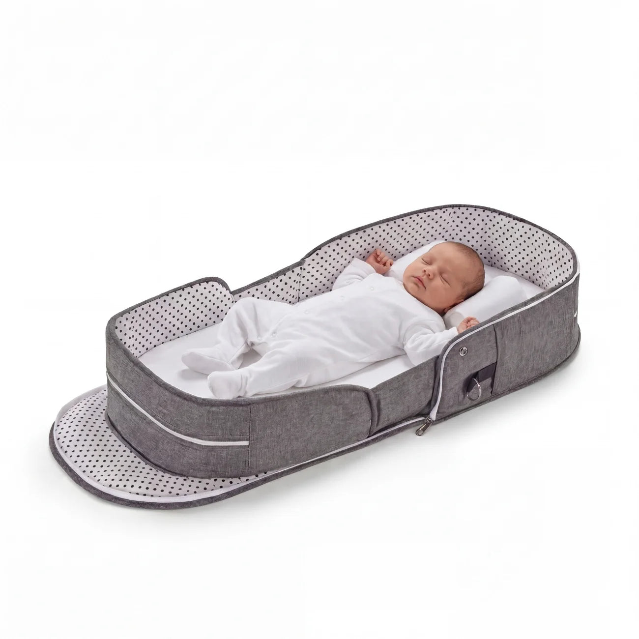 Baby Nest Travel Cot – Foldable with Sun Canopy 0-12 Months