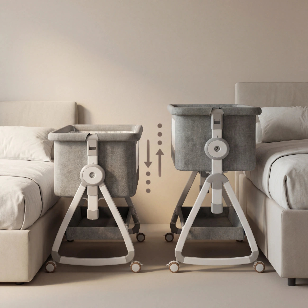 Luxury Adjustable Baby Cot - Bedside Co-Sleeper