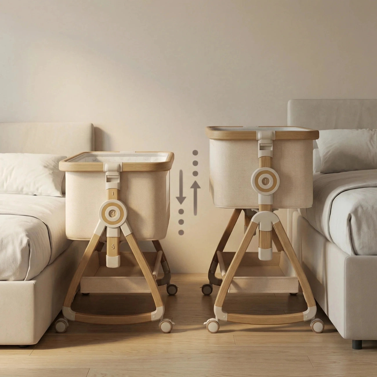 Amari - Luxury Adjustable Baby Cot - Bedside Co-Sleeper