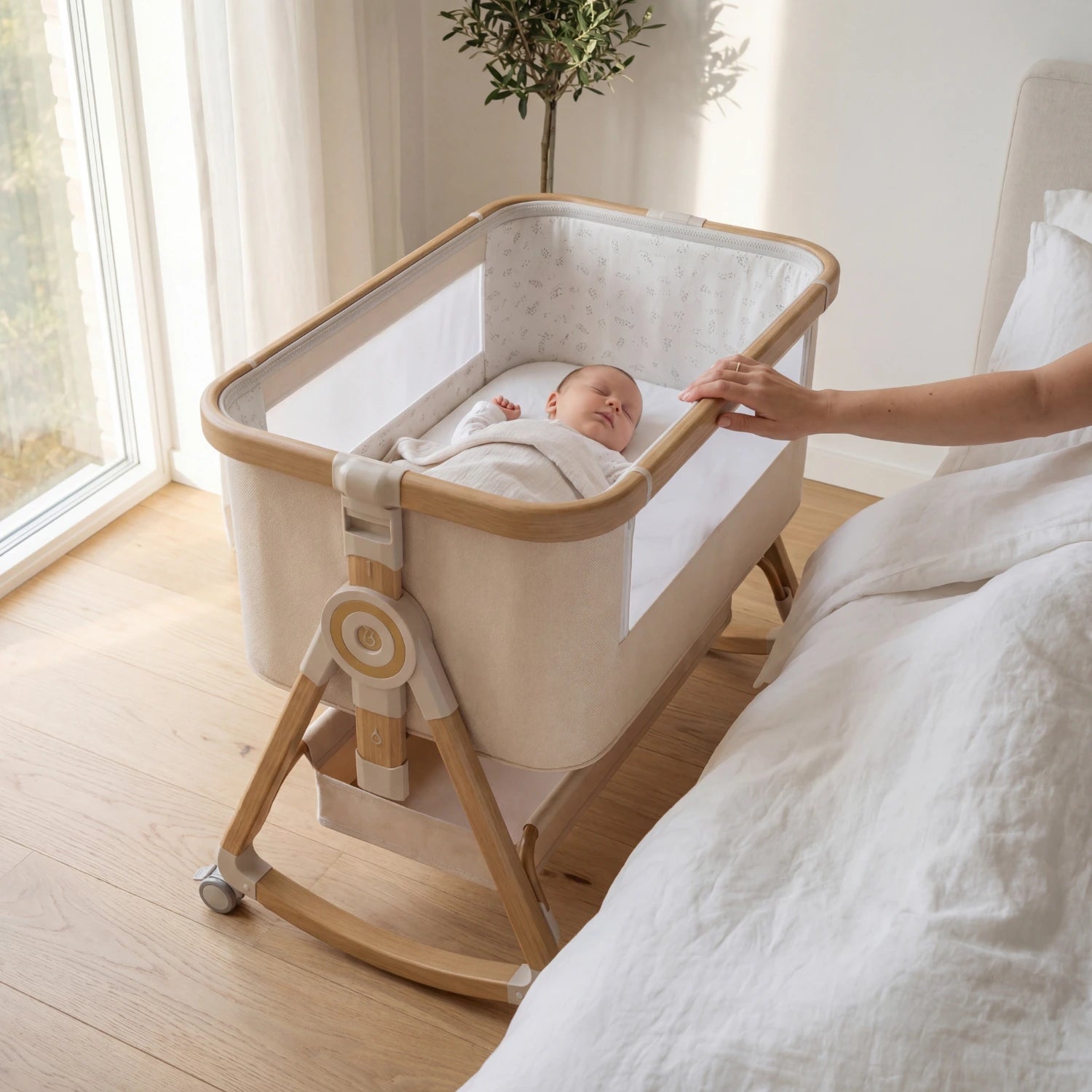 Amari - Luxury Adjustable Baby Cot - Bedside Co-Sleeper